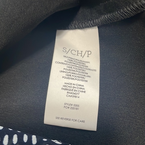 CAbi Blue & Black Floral Top - Picture 6 of 8